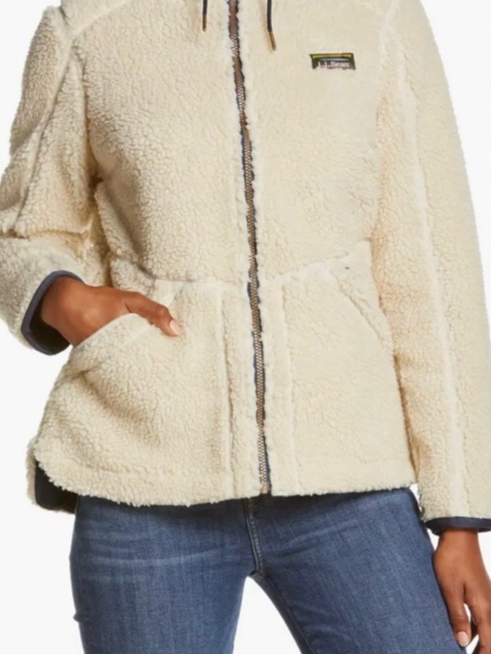 L.L. Bean mountain pile Sherpa Zip Jacket size small - Picture 2 of 9